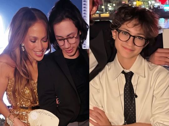 Дженніфер Лопес  зі своїми 17-річними близнюками привітала маму