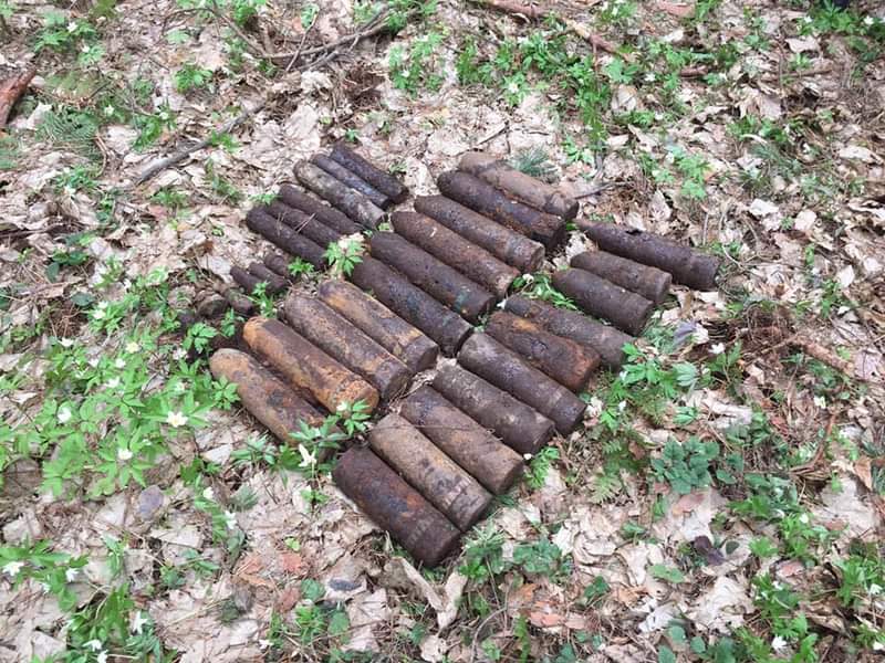На Рівненщині знайшли велику кількість снарядів часів Другої світової війни