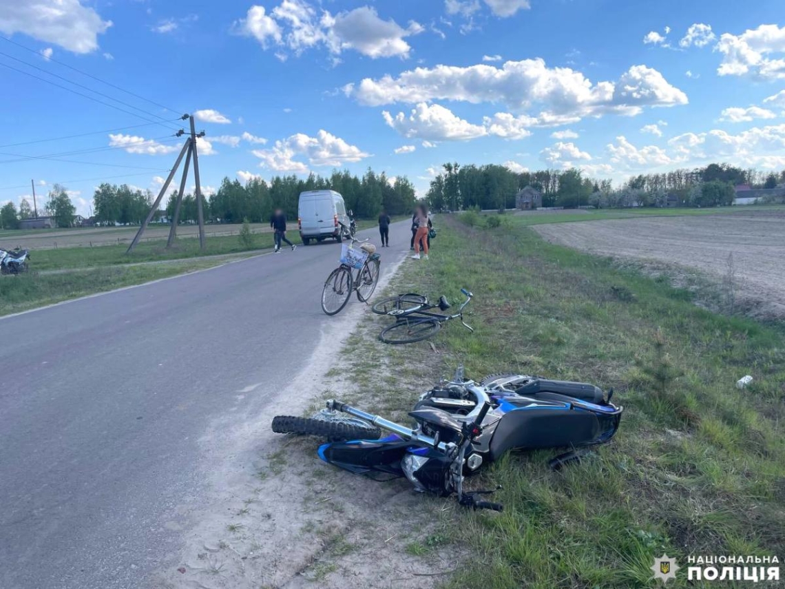 Невдалий обгін: на Рівненщині в ДТП постраждав малолітній мотоцикліст