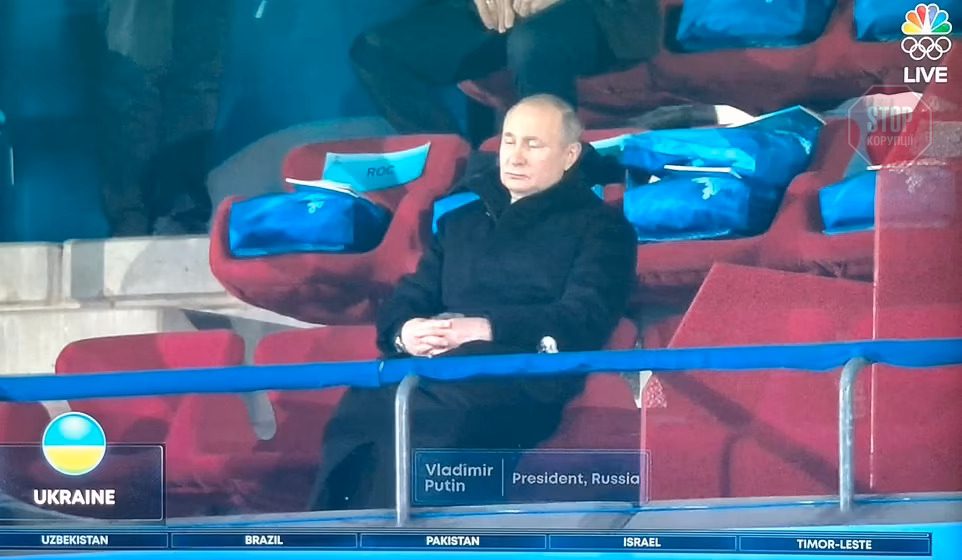 Путін прикинувся, що спить на Олімпіаді через команду України