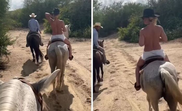 «Я повинна була їхати голою»: Брітні Спірс позувала топлес на коні