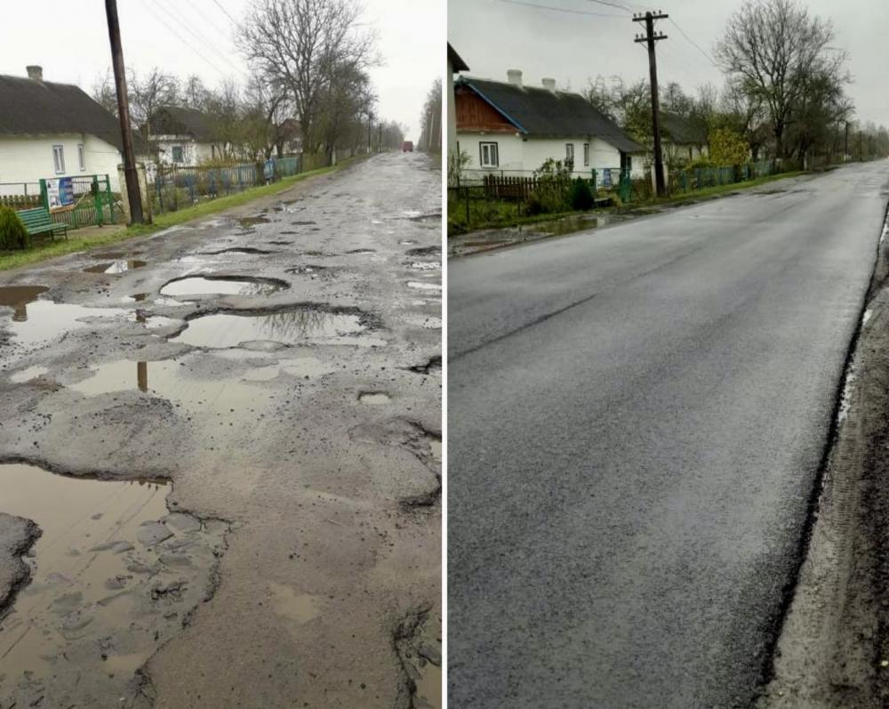Замість ям – асфальт: у Костопільській громаді відремонтували дорогу