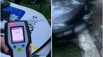 На викраденому автомобілі в’їхав у бетонну стіну