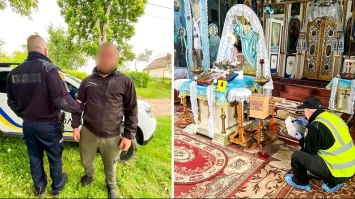 Обікрав церкву: виніс чотири хрести, гроші для пожертв та електрообігрівач 