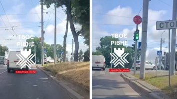 У Рівному демонтували опору, яка закривала світлофор 