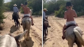«Я повинна була їхати голою»: Брітні Спірс позувала топлес на коні