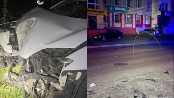 Зніс електропору і пошкодив свій автомобіль